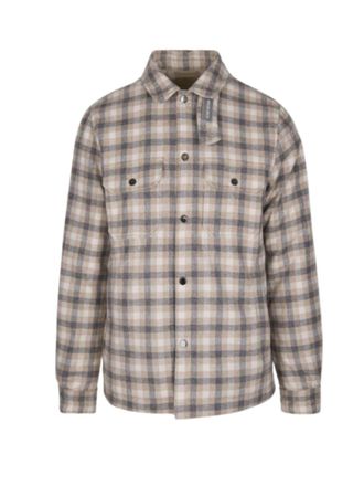 Woolrich Beige Check Wool Jacket