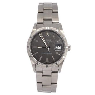 Rolex Oyster Perpetual Date Automatic Watch Stainless Steel 34 in Metallic Silver at Nordstrom