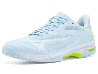 Mizuno Wave Exceed Court AC Womens Cross Training Shoes Ice Water/Lighting Yellow : 9.5 B - Medium, Synthetic