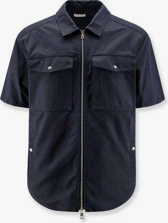 Moncler Camicia in misto cotone con zip - MONCLER - gender_Man