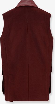 Max Mara Womens Wool, Alpaca And Cashmere Sleeveless Coat Red