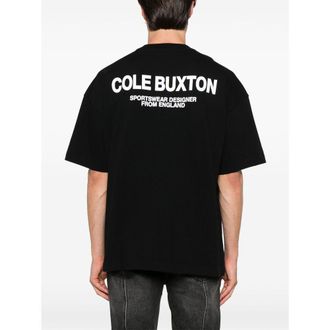 Cole Buxton Logo-Print Cotton T-Shirt - Black