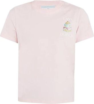 Casablanca Memphis Elements T-shirt - Dames - T-shirts - Roze - S - Katoen - Tops