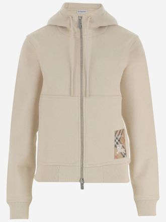 Burberry Beige Zip-Up Hoodie
