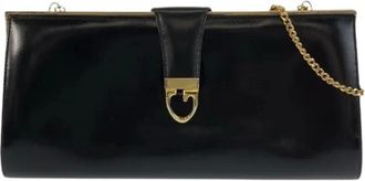 Gucci Pre-owned Clutches, female, Black, Size: ONE SIZE Pre-owned Leather Chain Shoulder Bag