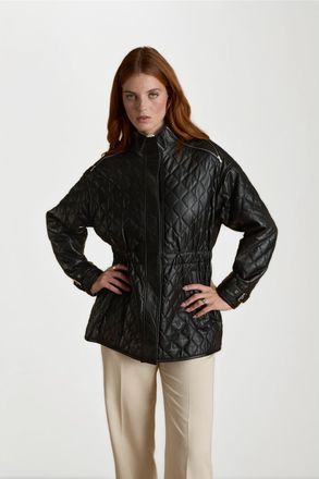 FURNIQ Nora Leather Coat in Black at Nordstrom, Size X-Small
