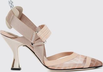 Fendi Slingback Colibr&igrave; Fendi in nylon a rete con monogram FF