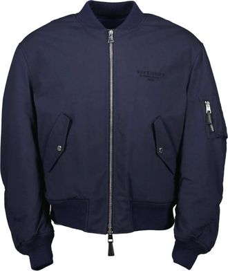 Givenchy Bomber con dettaglio logo - Blu