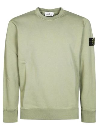 Stone Island Minimalist Crewneck Sweatshirt With Compass Logo