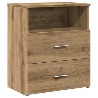 vidaXL Vidaxl - Mesita De Noche Madera De Ingenier&iacute;a Roble Artisan 50x32x60 Cm