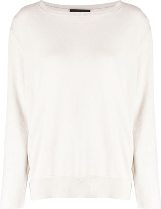 Fabiana Filippi round-neck sweater - women - Virgin Wool/Silk/Cashmere - 44 - White