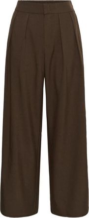 Kaffe Wijde broek - Dames - Broeken - Bruin - Maat: XL