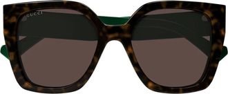 Gucci Gg 1300S Zonnebril - unisex - Zonnebrillen - Bruin - 55 MM - Accessoires