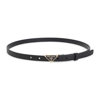 Prada Black Logo Buckle Belt
