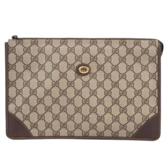 Gucci Pre-owned Clutches, female, Brown, Size: ONE SIZE Pre-owned Vintage Clutch