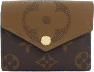 Louis Vuitton Monogram Marron Coated Canvas Wallet (Tri-Fold) (Pre-Owned)
