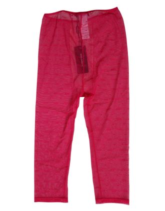 Dolce & Gabbana Fuchsia Logo Lace Tight Midi Trousers Womens Underwear