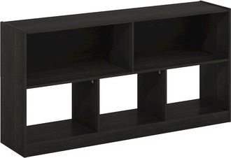 Furinno Daly 5-Cube Horizontal 2 Tier Bookcase, Bookshelf, Storage Organizer, 47 Width