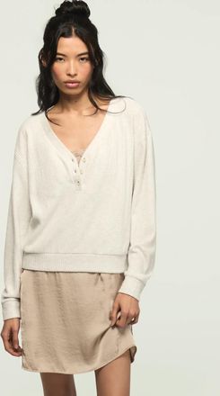 Lucky Brand Womens Cloud V-Neck Henley Popover