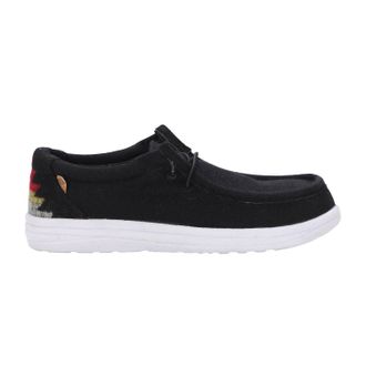 Lamofootwear Mens Paul Canvas Deck Shoe In Black/multi