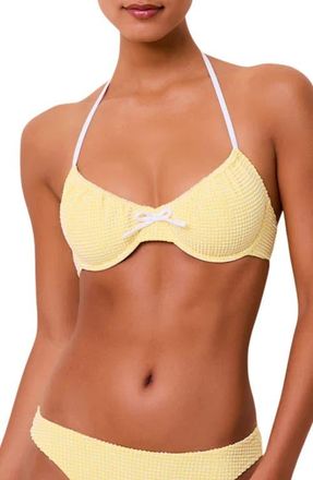 Solid & Striped The Lolita Halter Bikini Top in Citrina at Nordstrom, Size X-Small