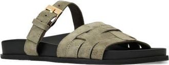 Aquatalia Ispera Weatherproof Slide Sandal in Sage Suede at Nordstrom, Size 10.5