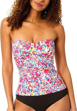 Anne Cole Twist Front Strapless Tankini