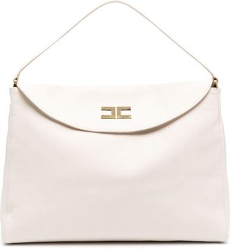 Elisabetta Franchi large Souple shoulder bag - women - Cotton/Sheepskin - One Size - Neutrals