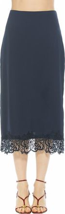 Alexia Admor Ashen Midi Skirt in Navy at Nordstrom Rack, Size 14
