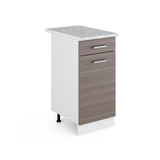 Vicco Mueble Bajo De Cocina R-line, Gris, 40 Cm, Et M&aacute;rmol, Vicco
