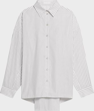 Helmut Lang Long-Sleeve Cinch Placket Shirt