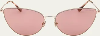 Tom Ford Anais Metal Cat-Eye Sunglasses