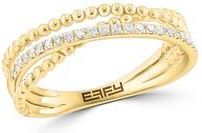 Effy Diamond Crossover Ring in Gold/Diamond at Nordstrom Rack, Size 7