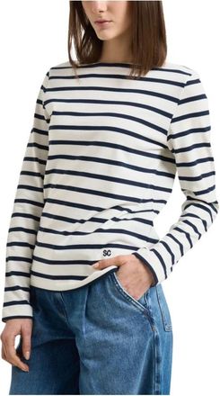 Semicouture Long Sleeve Top - Dames - Longsleeves - Blauw - S - Nylon - Tops