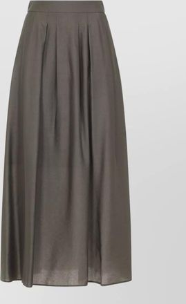 PESERICO lyocell a line midi skirt pleated