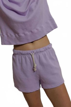 perfectwhitetee Layla French Terry Sweatshort In Ultraviolet