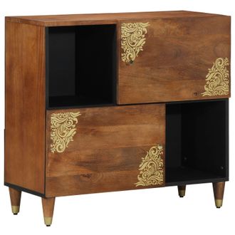 Berkfield Home Media Storage Cabinets & Racks Honey brown Solid wood Medium