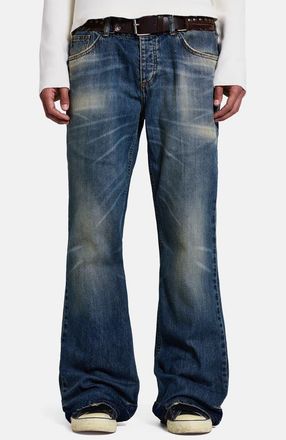 Jaded London Jude Flare Leg Jeans in Denim at Nordstrom, Size 38
