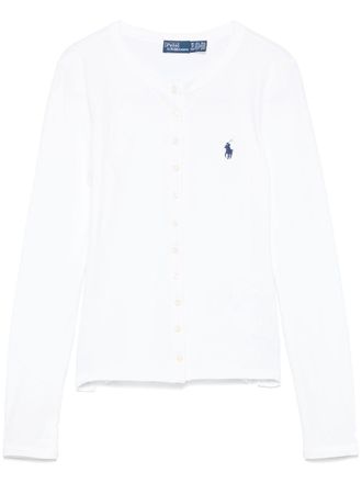 Polo Ralph Lauren Polo Pony-embroidered shirt - women - Cotton/Elastane - S - White