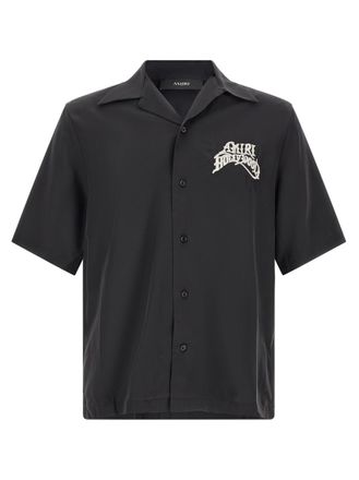 Amiri Black Embroidered Logo Shirt