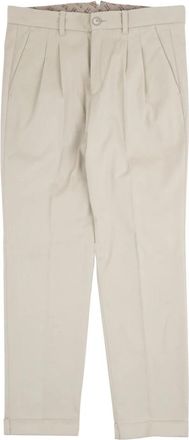 Herno Stretch Katoen Fluweel Pantalon - Heren - Straight fit broeken - Grijs - L - Katoen - Broeken