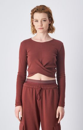 Champion Langarmshirt CHAMPION, Damen, Gr. XL (46/48), rot (hch), Obermaterial: 100% Baumwolle, Rundhals, Shirts Langarmshirt