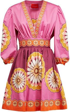 La DoubleJ Margherita Jurk - Dames - Korte kleedjes - Roze - M - Katoen - Kleedjes