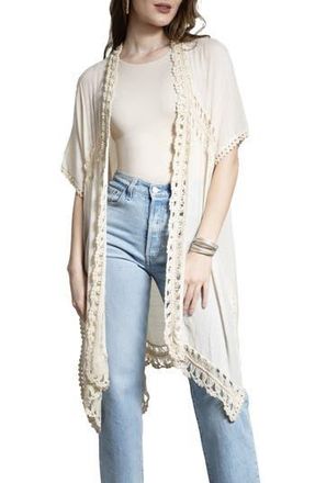 Saachi Costa Sunshine Crochet Duster in Ivory at Nordstrom Rack
