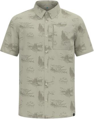 Odlo Essential Print Shirt S/S Hemd für Herren | grau