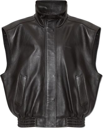 Balenciaga Mouweloze Blouson - Dames - Bodywarmers - Bruin - XS - Katoen - Jassen