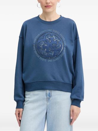 Guess Co logo-print sweatshirt - Blue