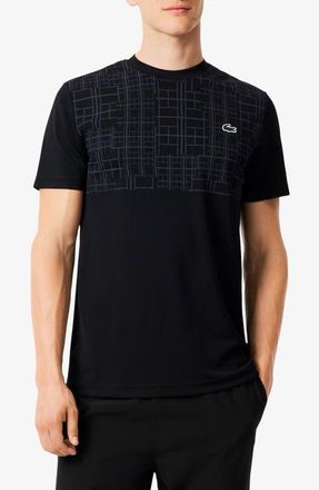 Lacoste x Novak Djokovic Ultra-Dry Performance T-Shirt in Black at Nordstrom, Size 7