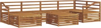 vidaXL Conjunto De Sof&aacute;s De Exterior 7 Uds. Natural Vidaxl