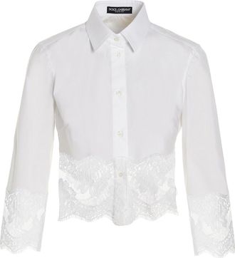 Dolce & Gabbana White Cotton Womens Blouse